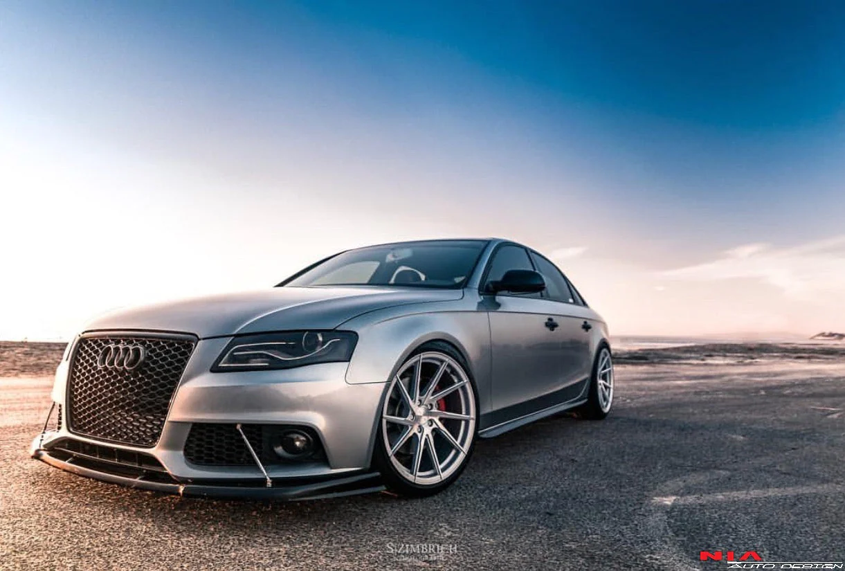 Audi A4 Full Lip Splitter Body Kit (Front, Sides, Rears) 2009-12 - Image 4