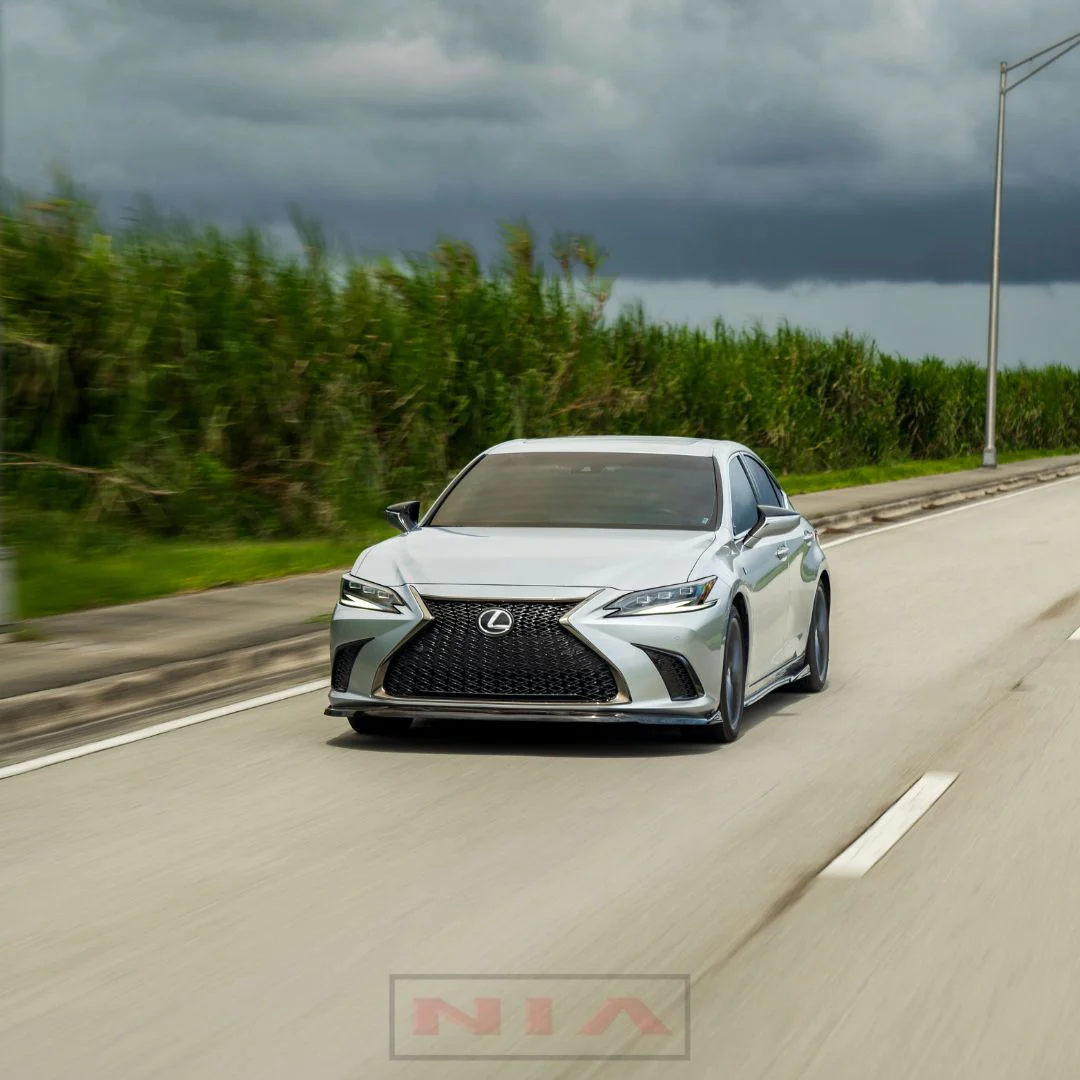 Lexus ES Base Model, F-Sport NIA Full lip Body Kit 5pcs (Front Splitter, Side Skirt Rockers, Rear apron spats) 2019-2025 in ABS - Image 10