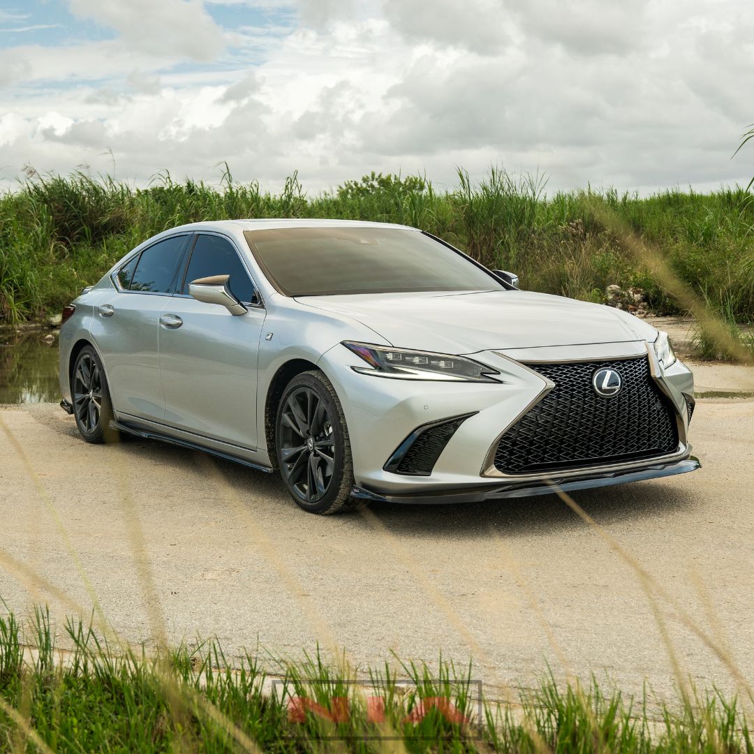 Lexus ES Base Model, F-Sport NIA Full lip Body Kit 5pcs (Front Splitter, Side Skirt Rockers, Rear apron spats) 2019-2025 in ABS - Image 12