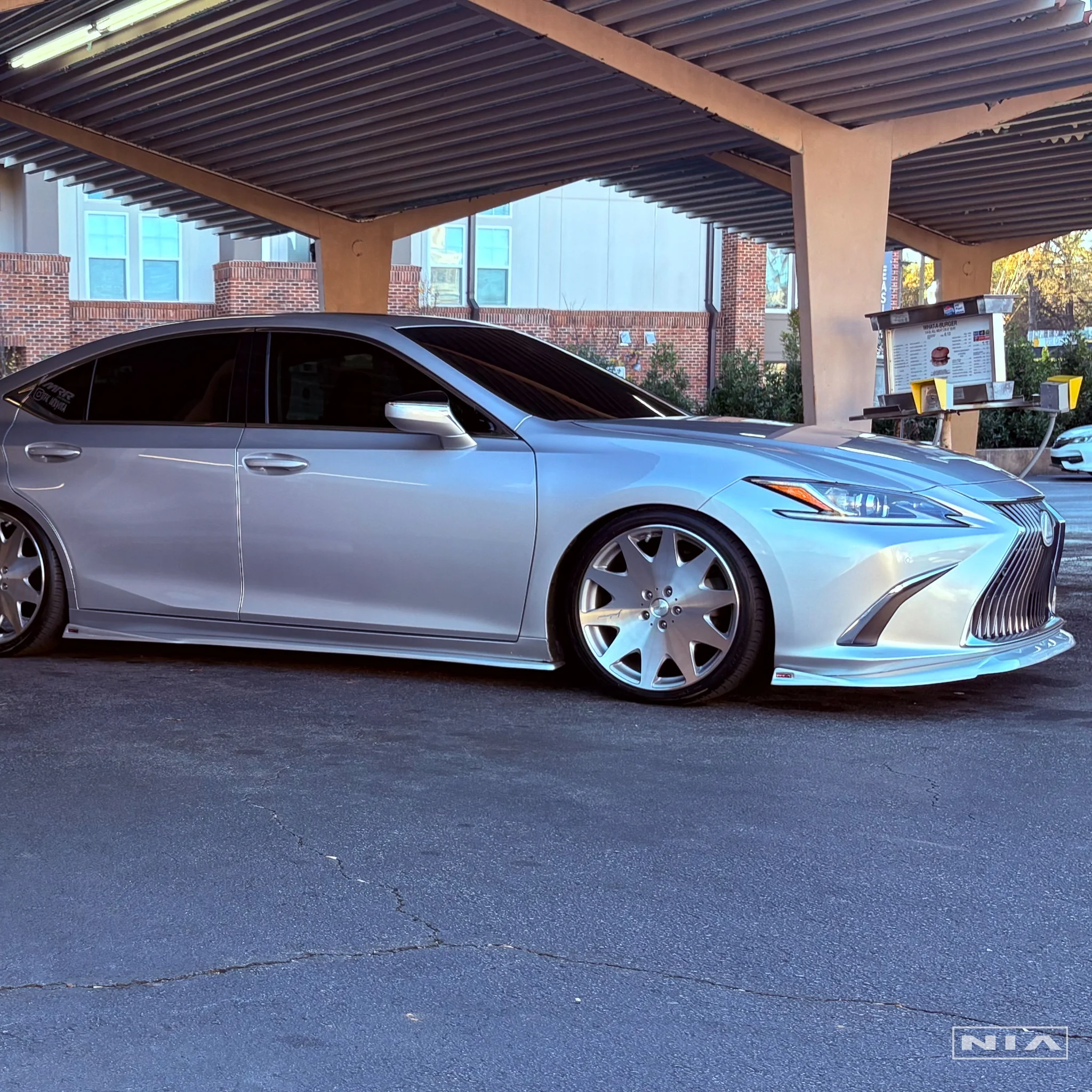 Lexus ES Base Model, F-Sport NIA Full lip Body Kit 5pcs (Front Splitter, Side Skirt Rockers, Rear apron spats) 2019-2025 in ABS - Image 16