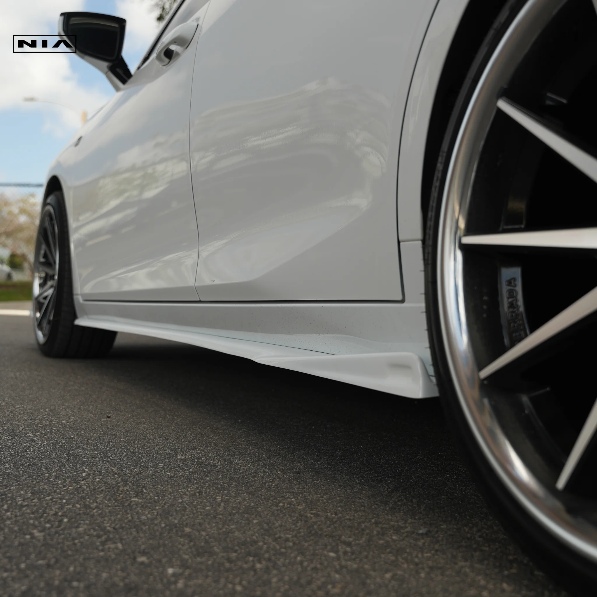 Lexus ES Base Model, F-Sport NIA Full lip Body Kit 5pcs (Front Splitter, Side Skirt Rockers, Rear apron spats) 2019-2025 in ABS - Image 4