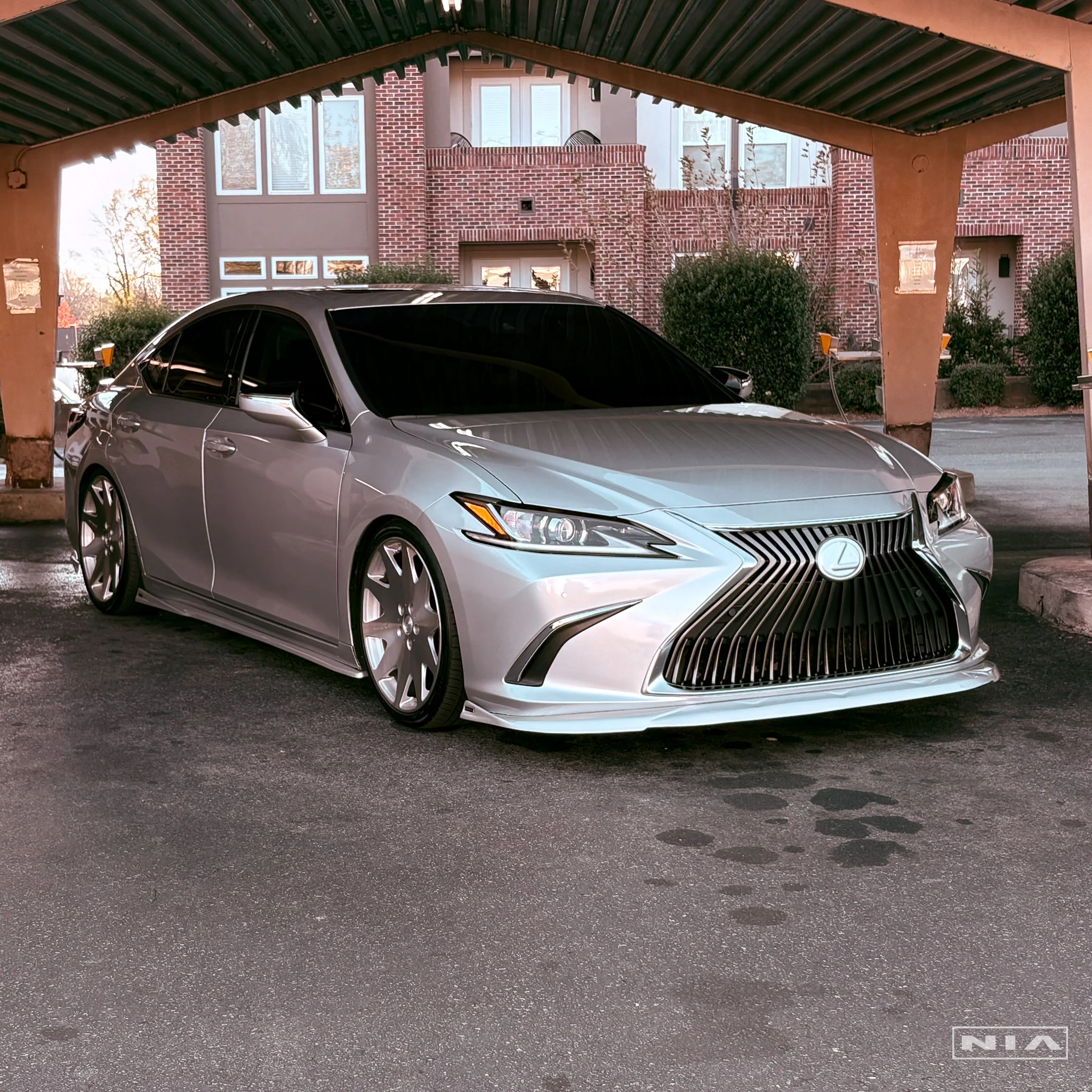 Lexus ES Base Model, F-Sport NIA Full lip Body Kit 5pcs (Front Splitter, Side Skirt Rockers, Rear apron spats) 2019-2025 in ABS - Image 8