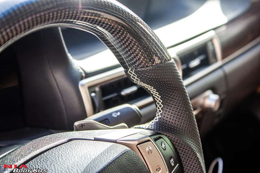 Lexus GS 2013-2015 Carbon Fiber Steering Wheel - Image 3