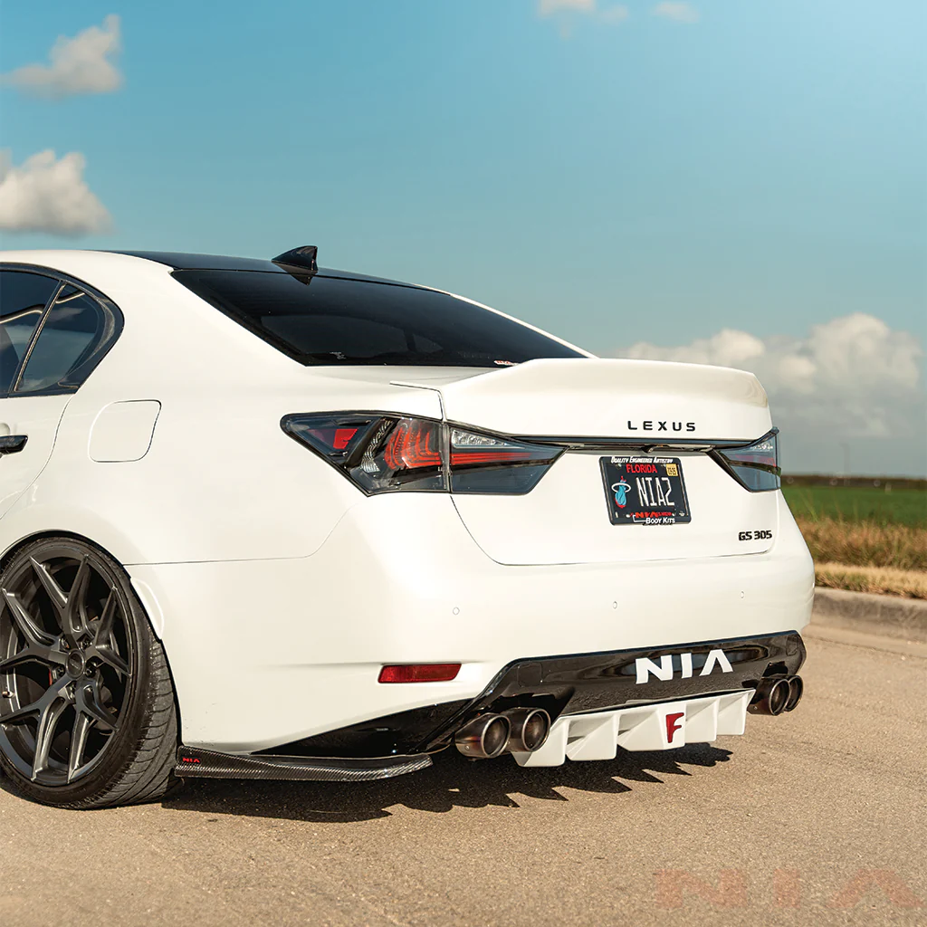 Lexus GS-F NIA Rear Diffuser Bumper Extension 2016-2020 in ABS or Carbon Fiber - Image 14