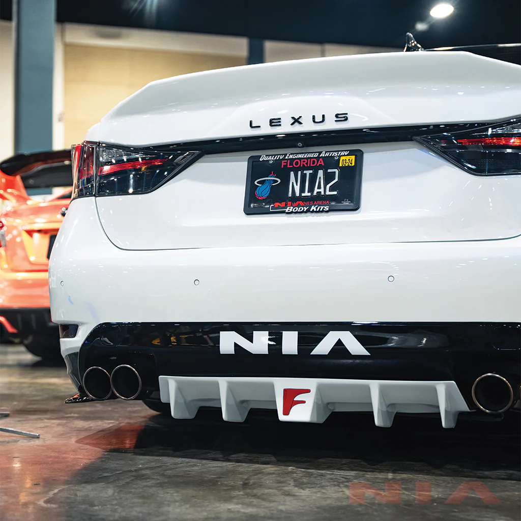 Lexus GS-F NIA Rear Diffuser Bumper Extension 2016-2020 in ABS or Carbon Fiber - Image 16