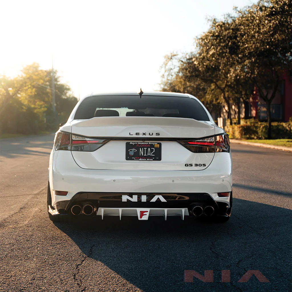 Lexus GS-F NIA Rear Diffuser Bumper Extension 2016-2020 in ABS or Carbon Fiber - Image 18