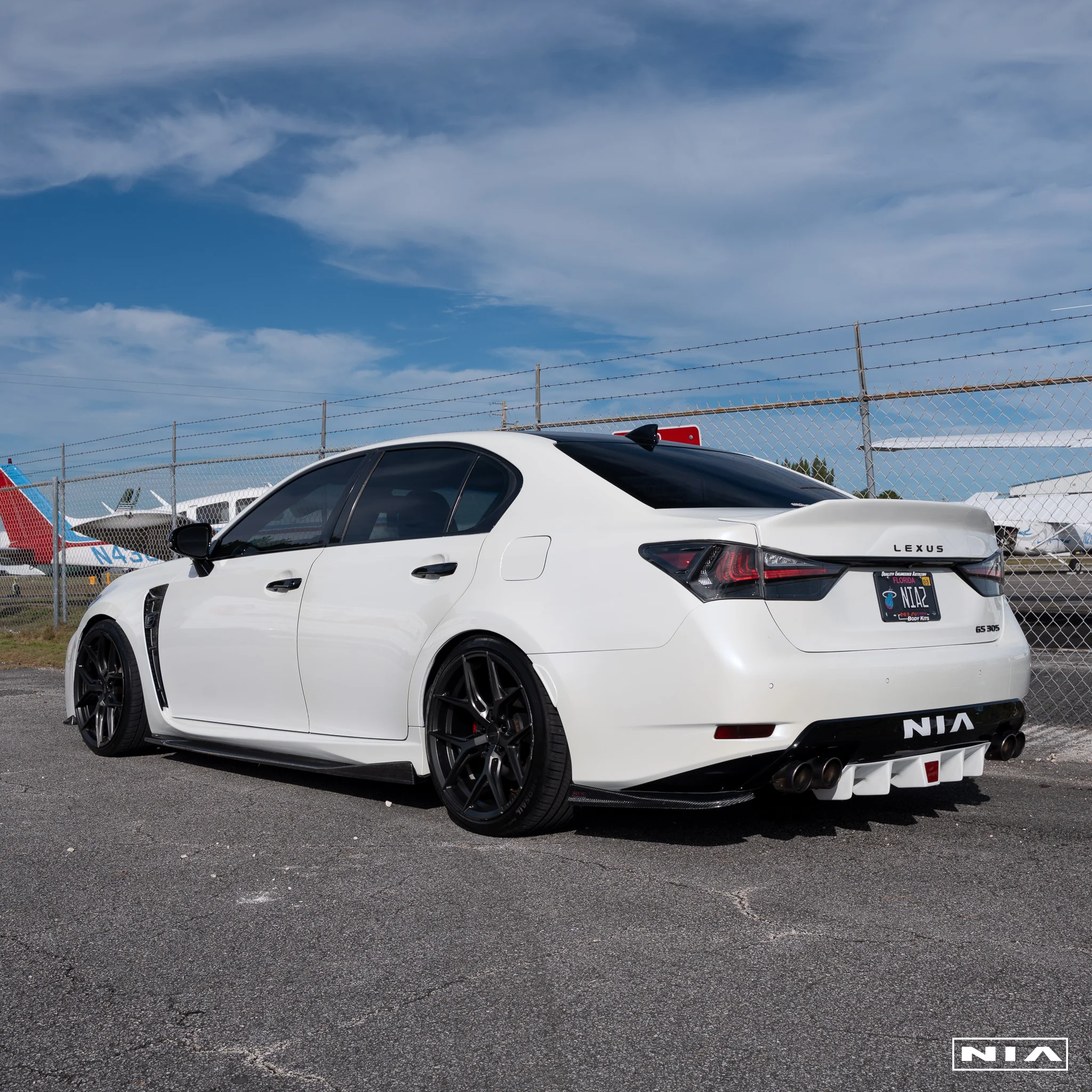 Lexus GS-F NIA Rear Diffuser Bumper Extension 2016-2020 in ABS or Carbon Fiber - Image 5