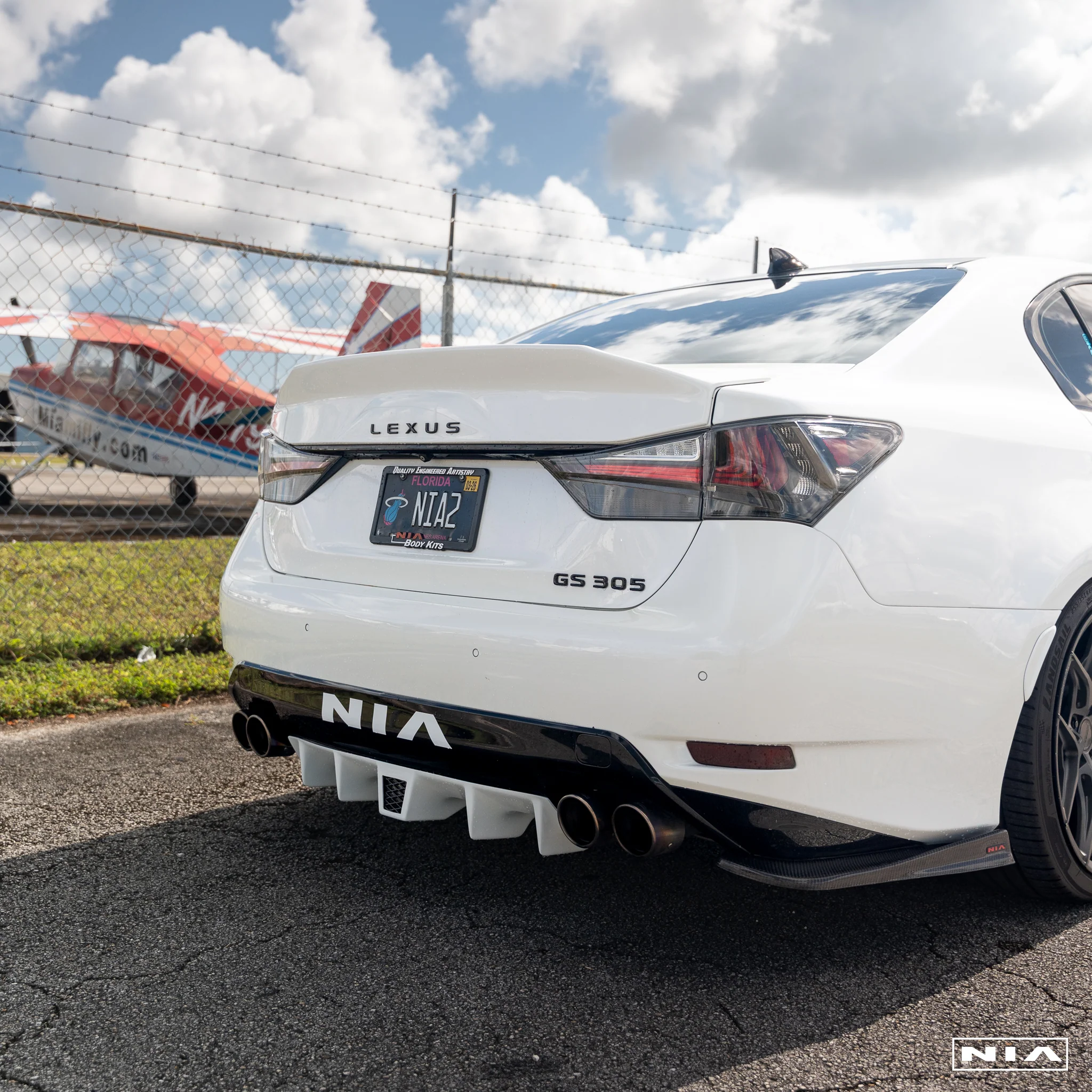 Lexus GS-F NIA Rear Diffuser Bumper Extension 2016-2020 in ABS or Carbon Fiber - Image 8