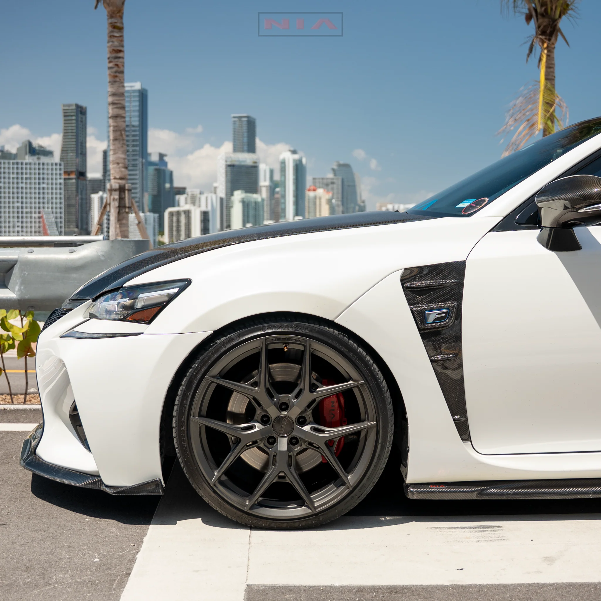 Lexus GS-F NIA Full lip Body Kit 6pcs (Front Splitter, Side Skirt Rockers, Rear apron spats, Diffuser Bumper Extension) 2016-2020  in ABS - Image 13