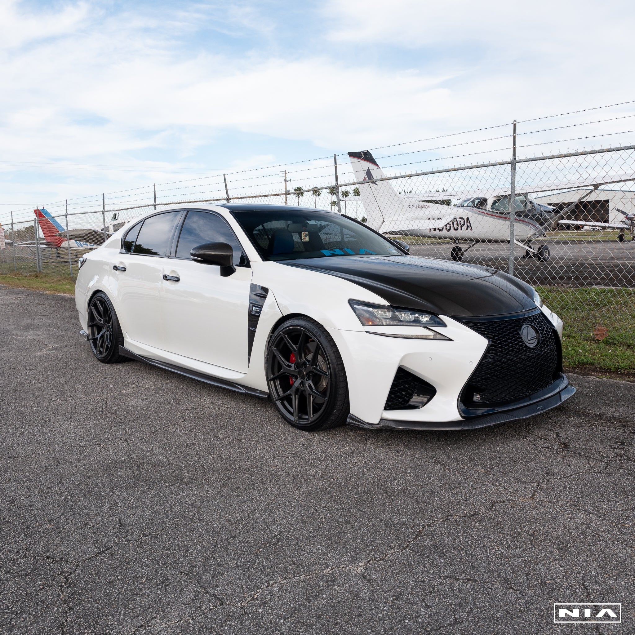 Lexus GS-F NIA Full lip Body Kit 6pcs (Front Splitter, Side Skirt Rockers, Rear apron spats, Diffuser Bumper Extension) 2016-2020  in ABS - Image 15