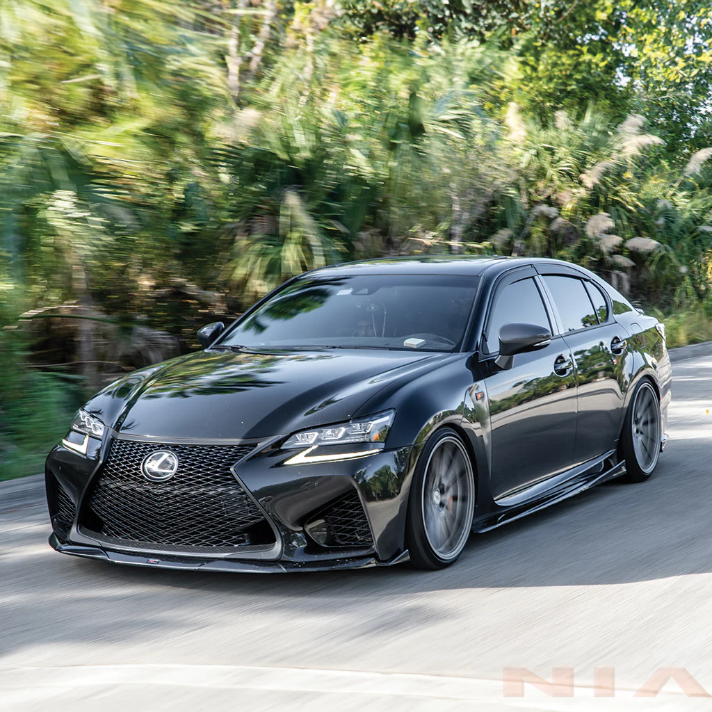 Lexus GS-F NIA Full lip Body Kit 6pcs (Front Splitter, Side Skirt Rockers, Rear apron spats, Diffuser Bumper Extension) 2016-2020  in ABS - Image 19