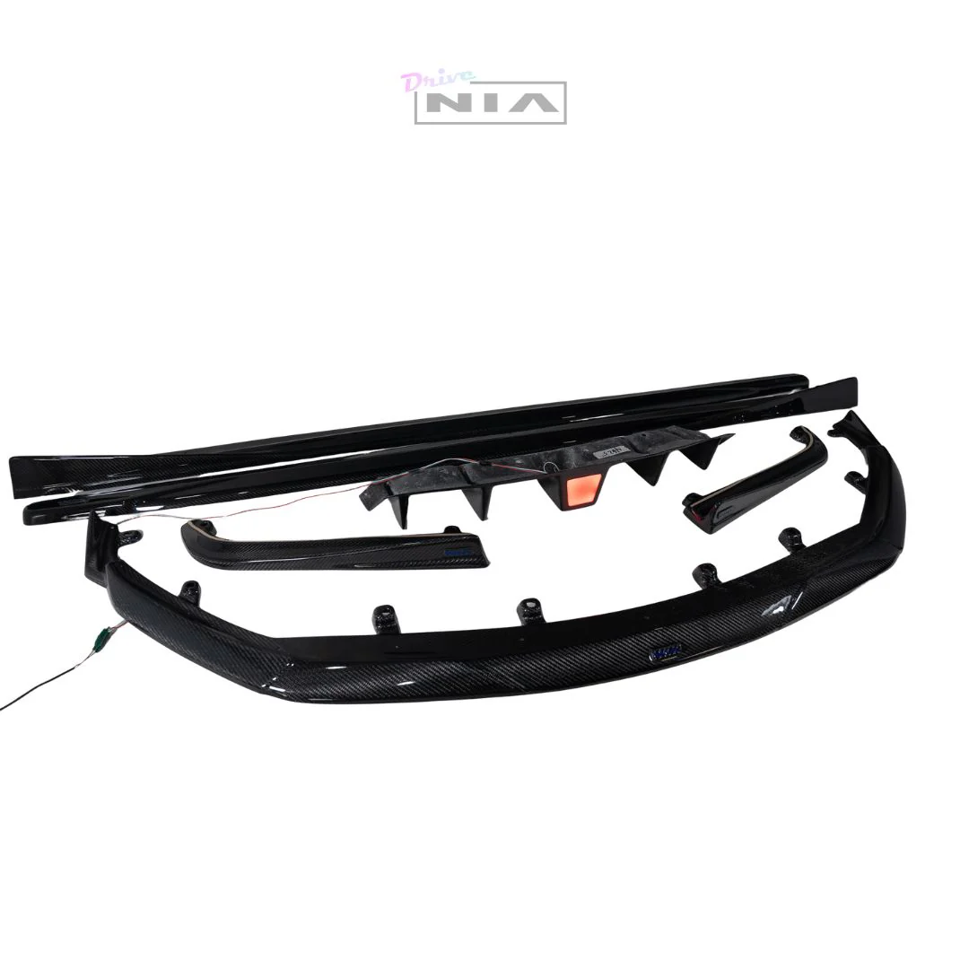 Lexus GS-F NIA Full lip Body Kit 6pcs (Front Splitter, Side Skirt Rockers, Rear apron spats, Diffuser Bumper Extension) 2016-2020  in ABS - Image 8