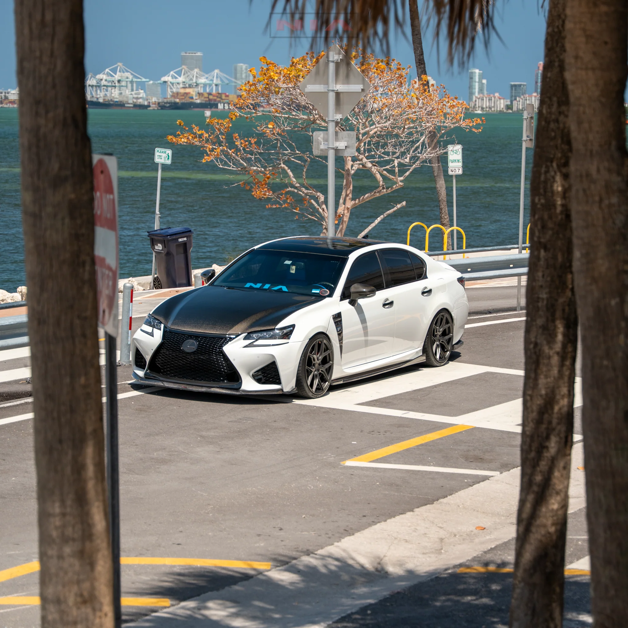 Lexus GS-F NIA Full lip Body Kit 6pcs (Front Splitter, Side Skirt Rockers, Rear apron spats, Diffuser Bumper Extension) 2016-2020  in ABS - Image 9