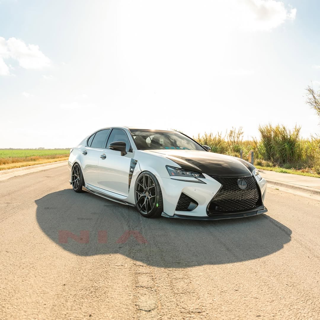 Lexus GS-F NIA Full lip Body Kit 5pcs (Front Splitter, Side Skirt Rockers, Rear apron spats) 2016-2020in ABS or Carbon Fiber - Image 16