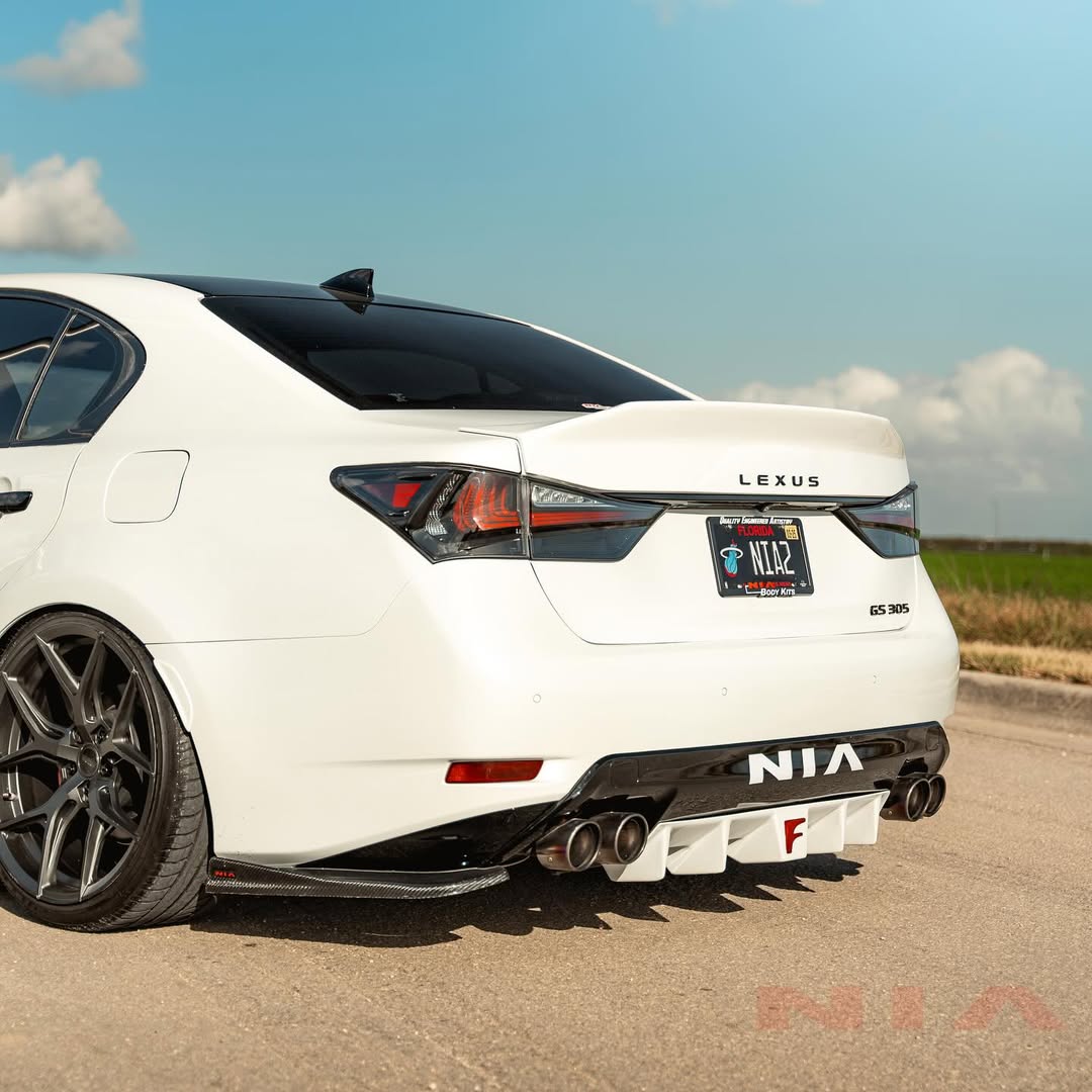 Lexus GS-F 2016-2020 NIA Rear Spats in ABS or Carbon Fiber - Image 15