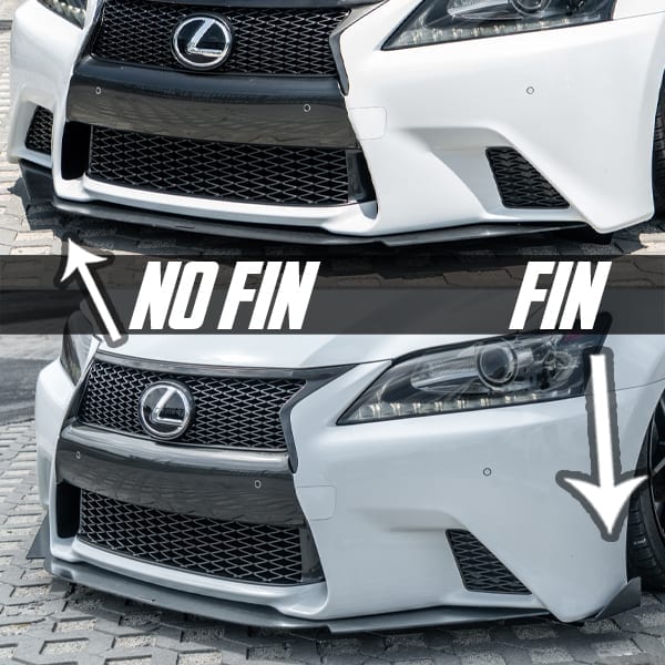 Lexus GS F-Sport NIA Sleek Splitter Fullkit 5pc 2012-2015 in ABS Gloss Black - Image 9