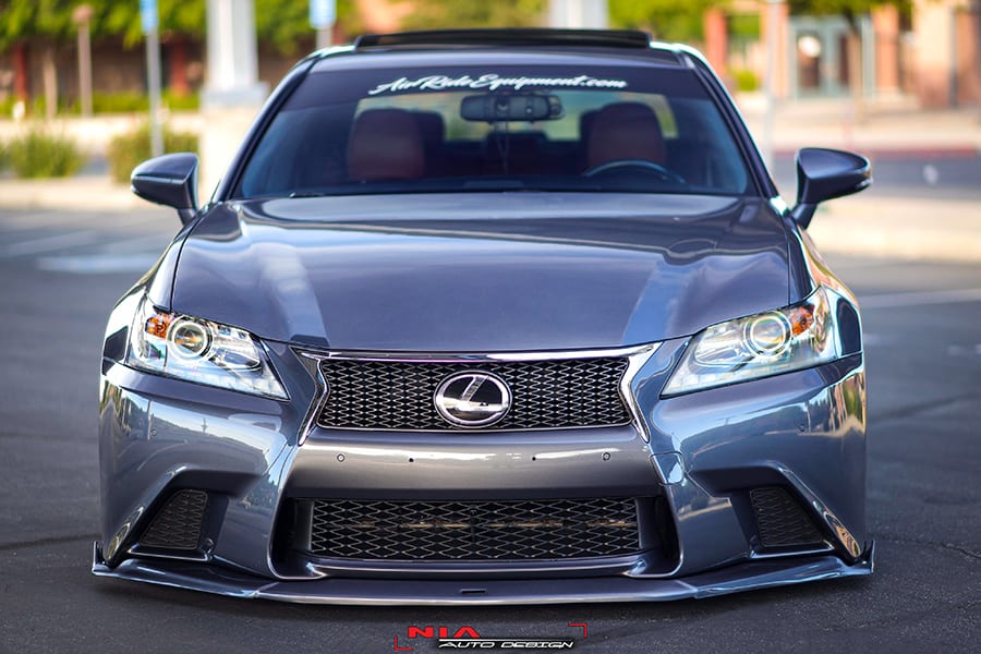 Lexus GS F-Sport NIA Full lip Body Kit 5pcs (Front Splitter, Side Skirt Rockers, Rear apron spats) 2012-2015 in ABS - Image 11