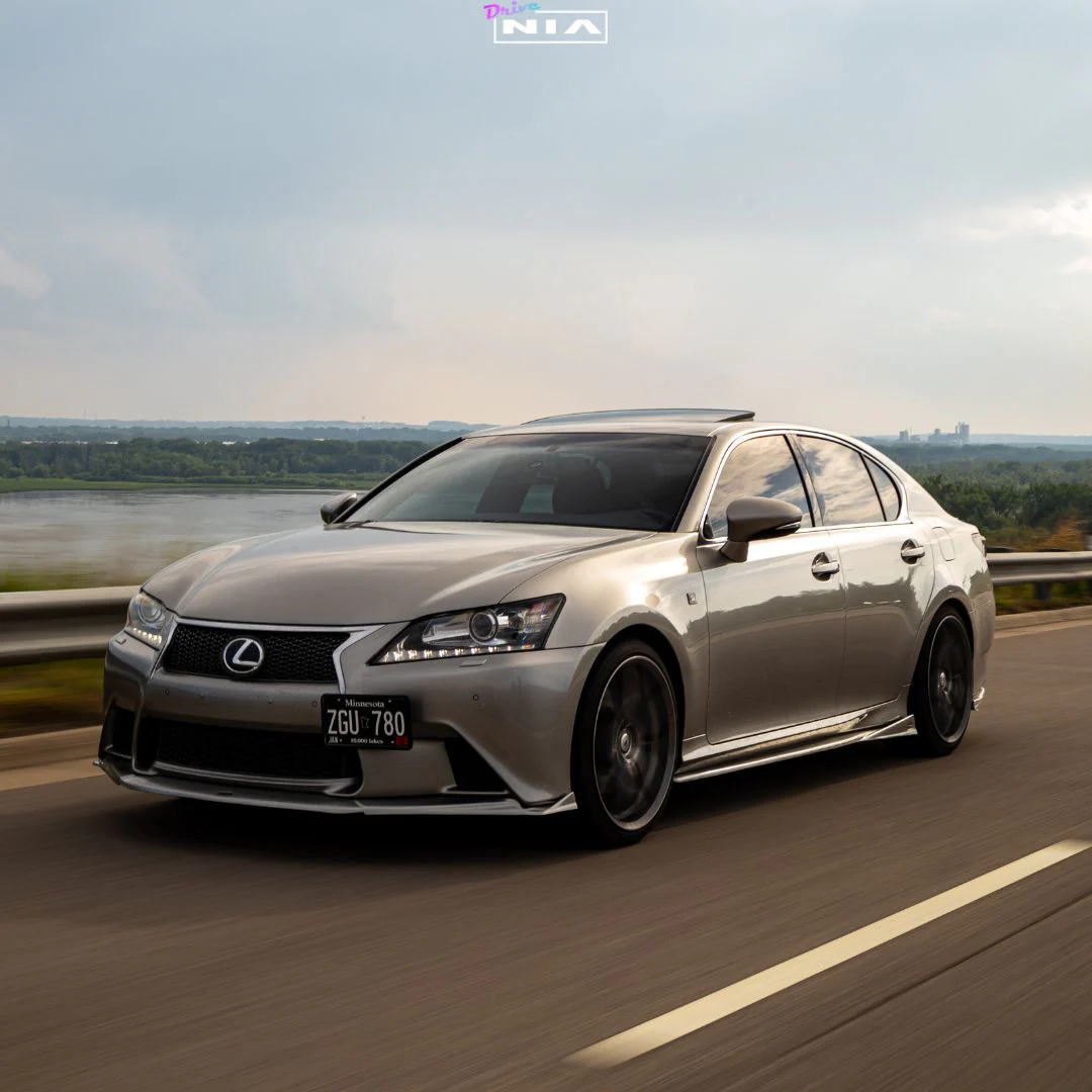 Lexus GS F-Sport NIA Full lip Body Kit 5pcs (Front Splitter, Side Skirt Rockers, Rear apron spats) 2012-2015 in ABS - Image 5