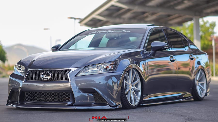 Lexus GS F-Sport NIA Full lip Body Kit 5pcs (Front Splitter, Side Skirt Rockers, Rear apron spats) 2012-2015 in ABS - Image 8