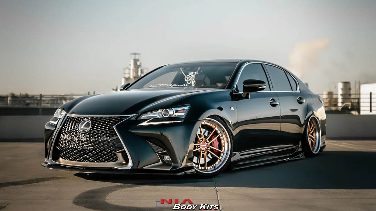 Lexus GS Base Model, F-Sport NIA Side Skirts Lip bodykit 2012-2020 in ABS - Image 14