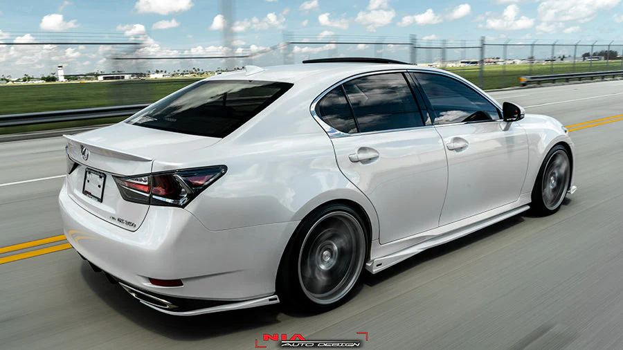 Lexus GS Base Model, F-Sport NIA rear lip spats bodykit 2012-2020 in ABS - Image 17