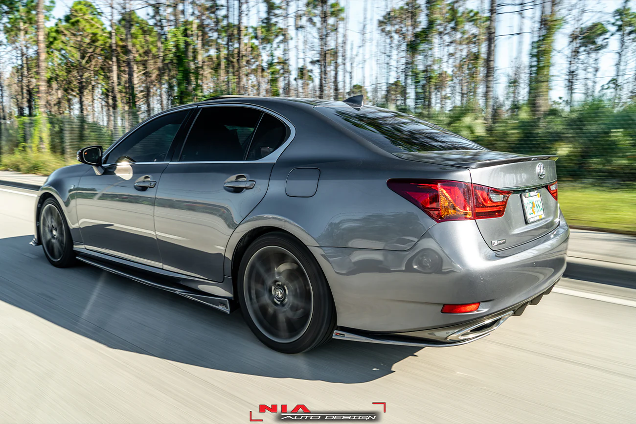 Lexus GS Base Model, F-Sport NIA rear lip spats bodykit 2012-2020 in ABS - Image 9