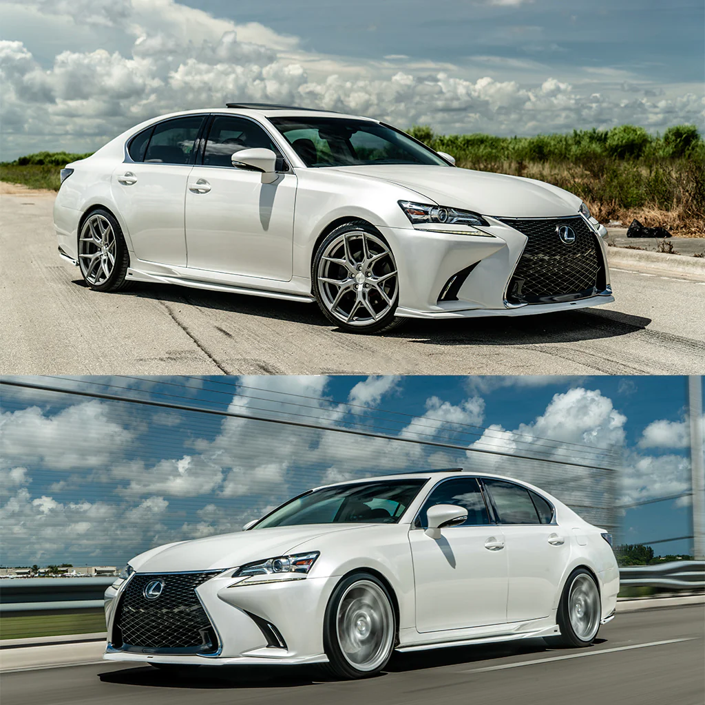 Lexus GS Base model, F-sport NIA Front Splitter Lip body kit 2016-2020 in ABS or Carbon Fiber - Image 11