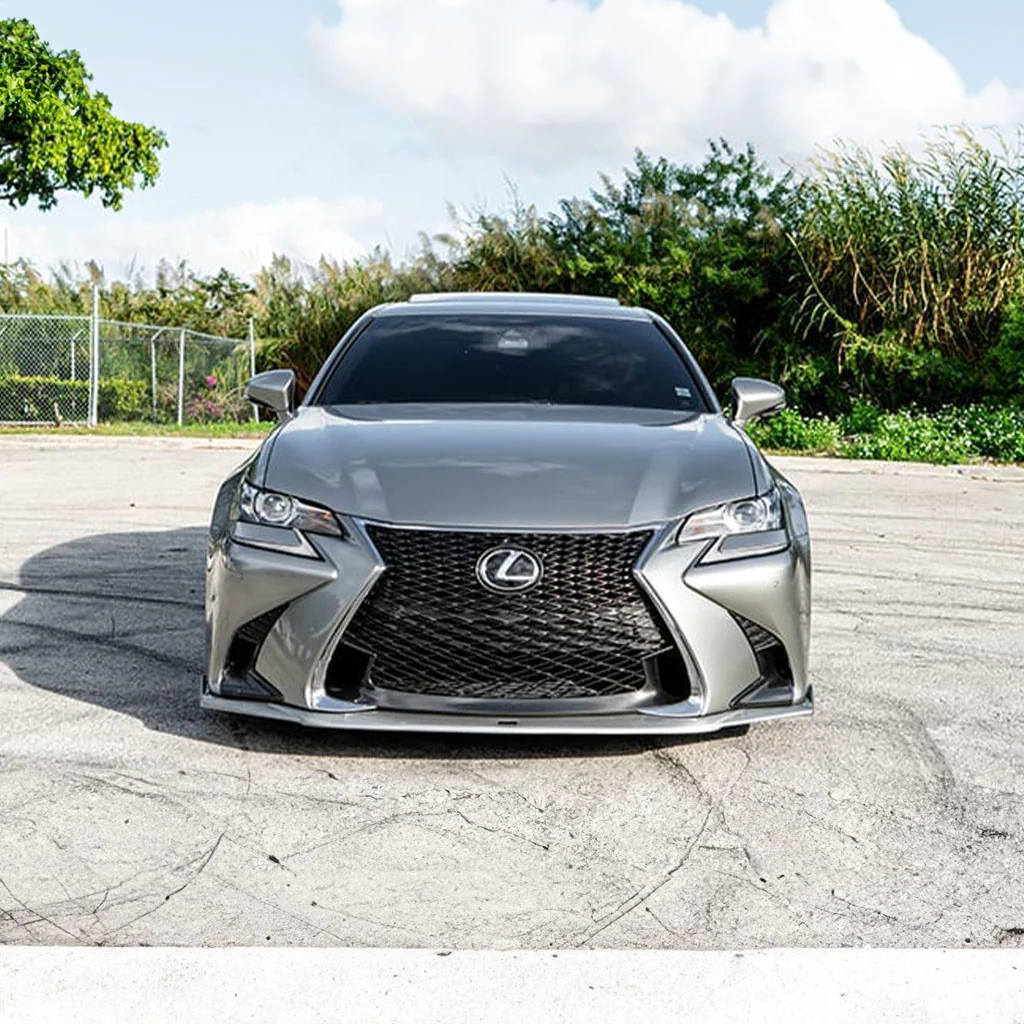 Lexus GS Base model, F-sport NIA Front Splitter Lip body kit 2016-2020 in ABS or Carbon Fiber - Image 4