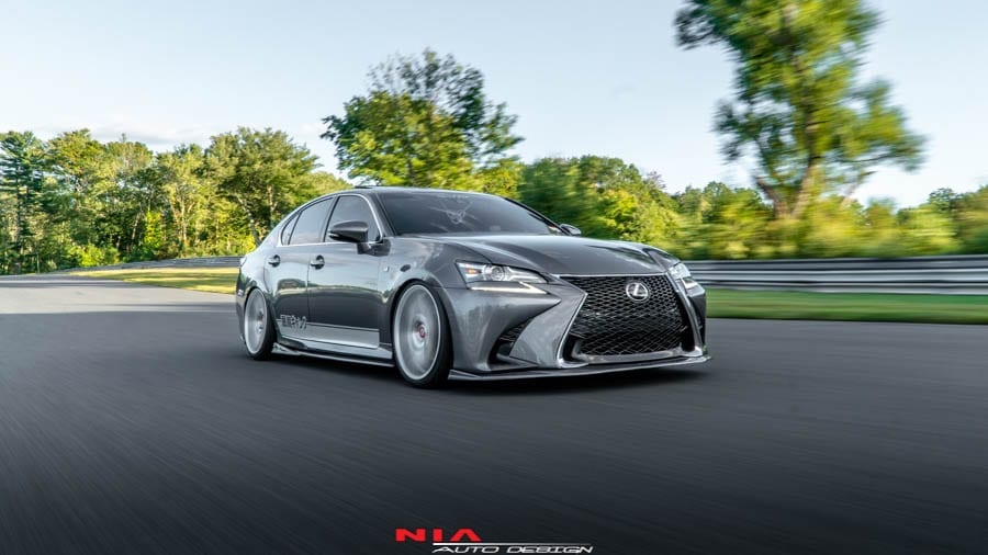 Lexus GS Base model, F-sport NIA Front Splitter Lip body kit 2016-2020 in ABS or Carbon Fiber - Image 7