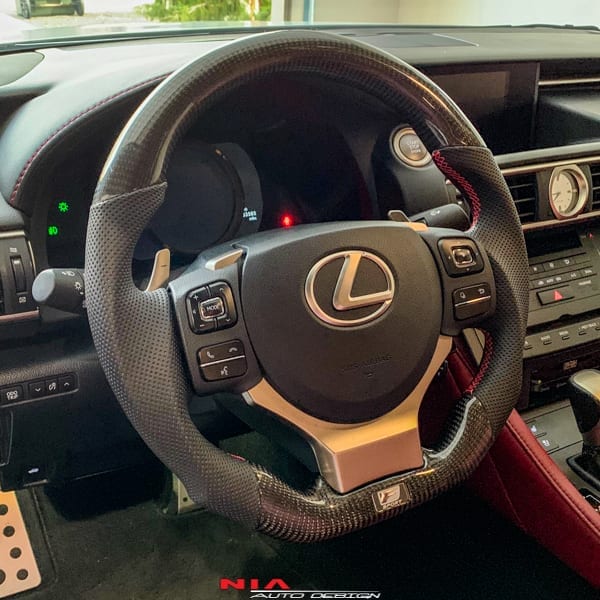 Lexus IS 2014-2016 Carbon Fiber Steering Wheel - Image 3