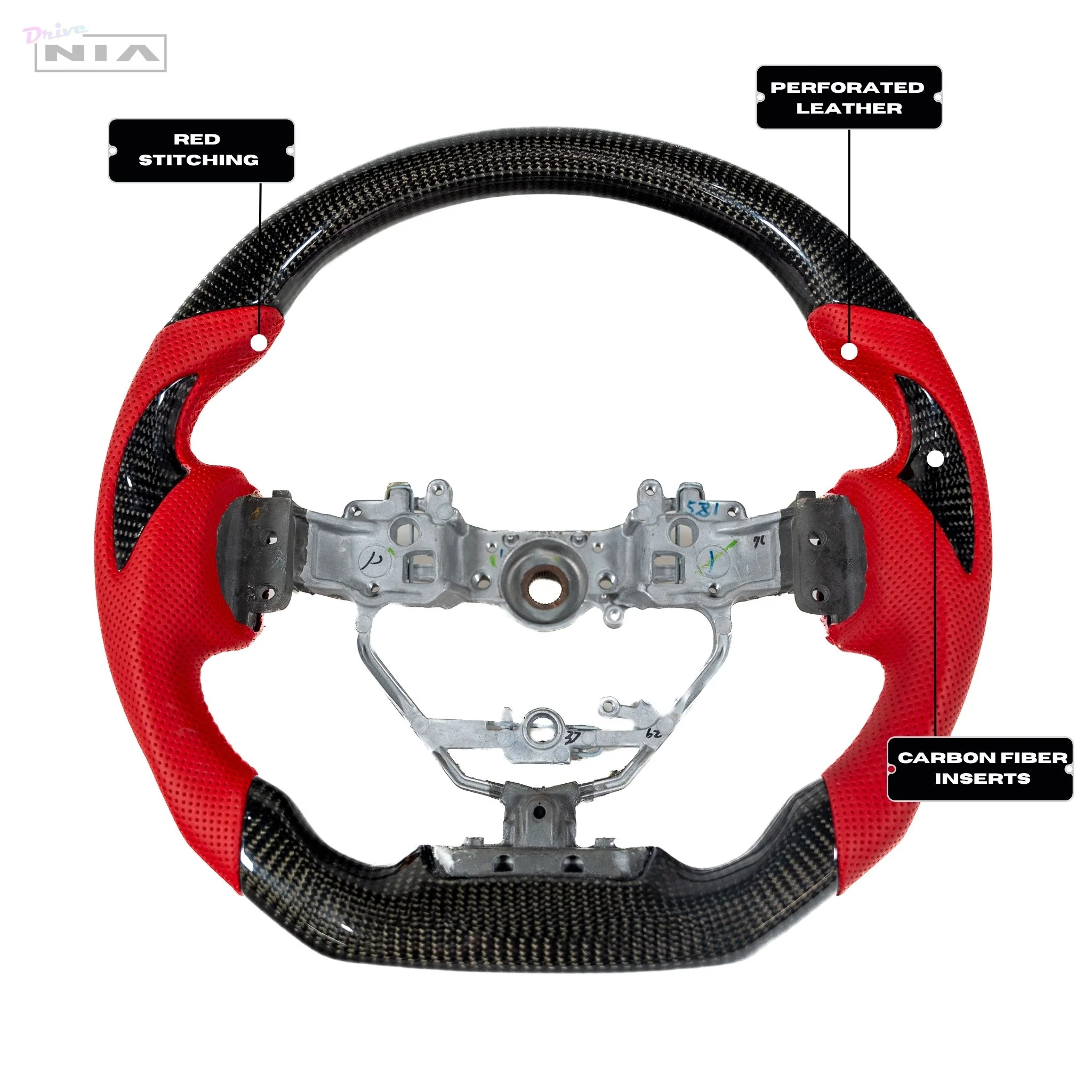 Lexus IS 2014-2016 Carbon Fiber Steering Wheel With Inserts - Image 3