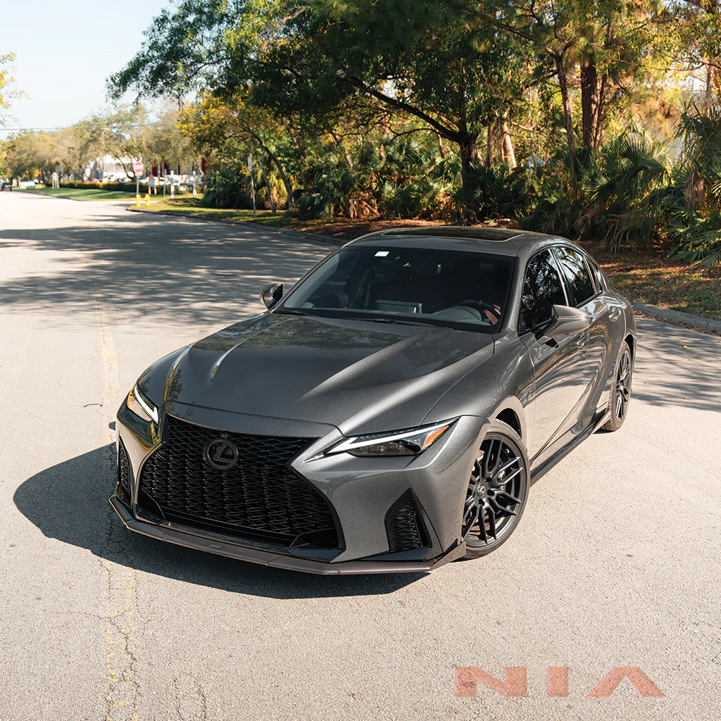 Lexus IS 500 NIA full splitter lip bodykit 5pcs (front lip, side skirts, rear apron spats) 2022-2025 in ABS or Carbon Fiber - Image 7