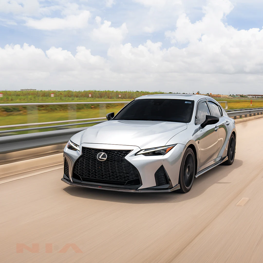 Lexus IS 500 NIA full splitter lip bodykit 5pcs (front lip, side skirts, rear apron spats) 2022-2025 in ABS or Carbon Fiber - Image 8