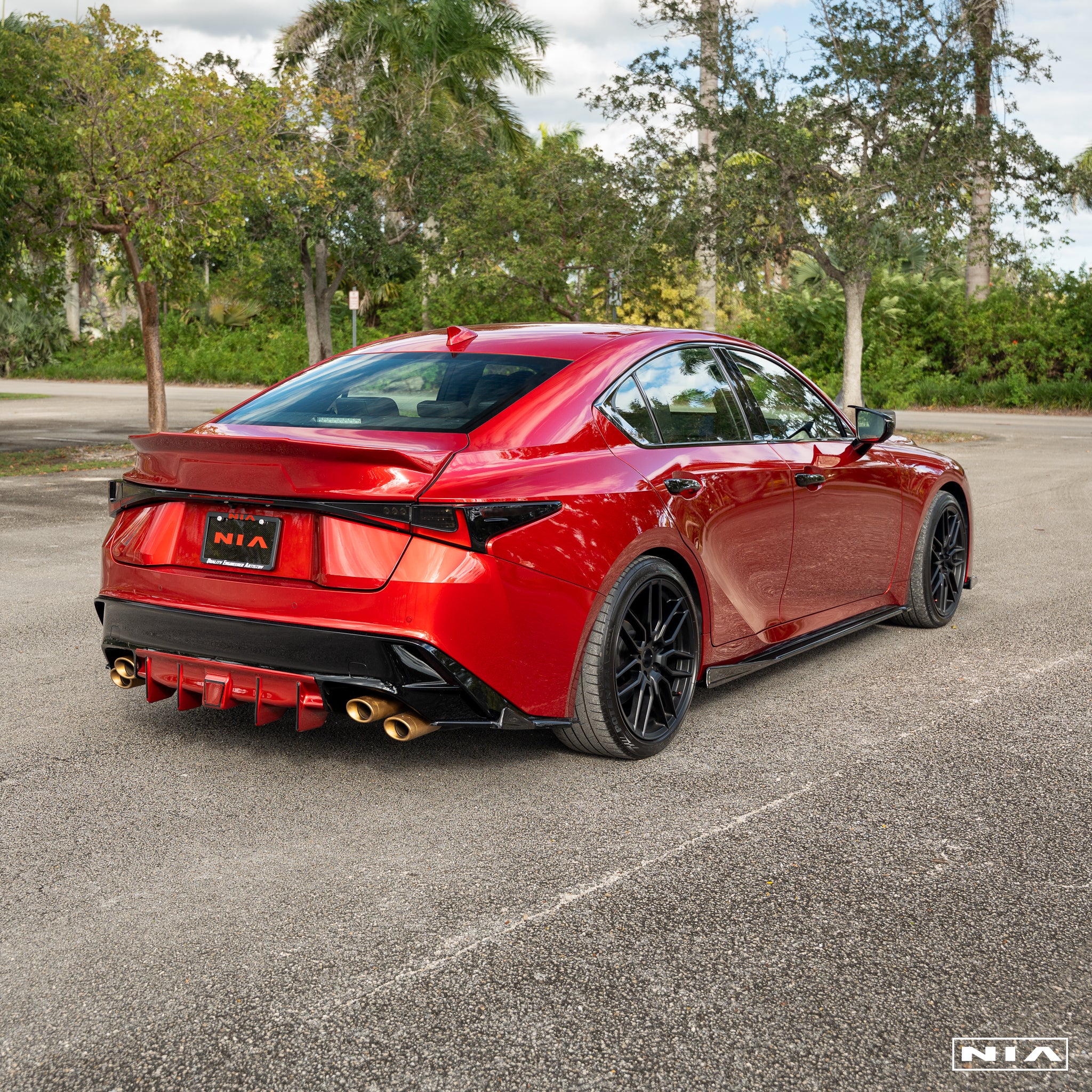 Lexus IS 500 NIA  Full lip Body Kit 6pcs (Front Splitter, Side Skirt Rockers, Rear apron spats, Diffuser Bumper Extension) 2022-2025 in ABS or Carbon Fiber - Image 5