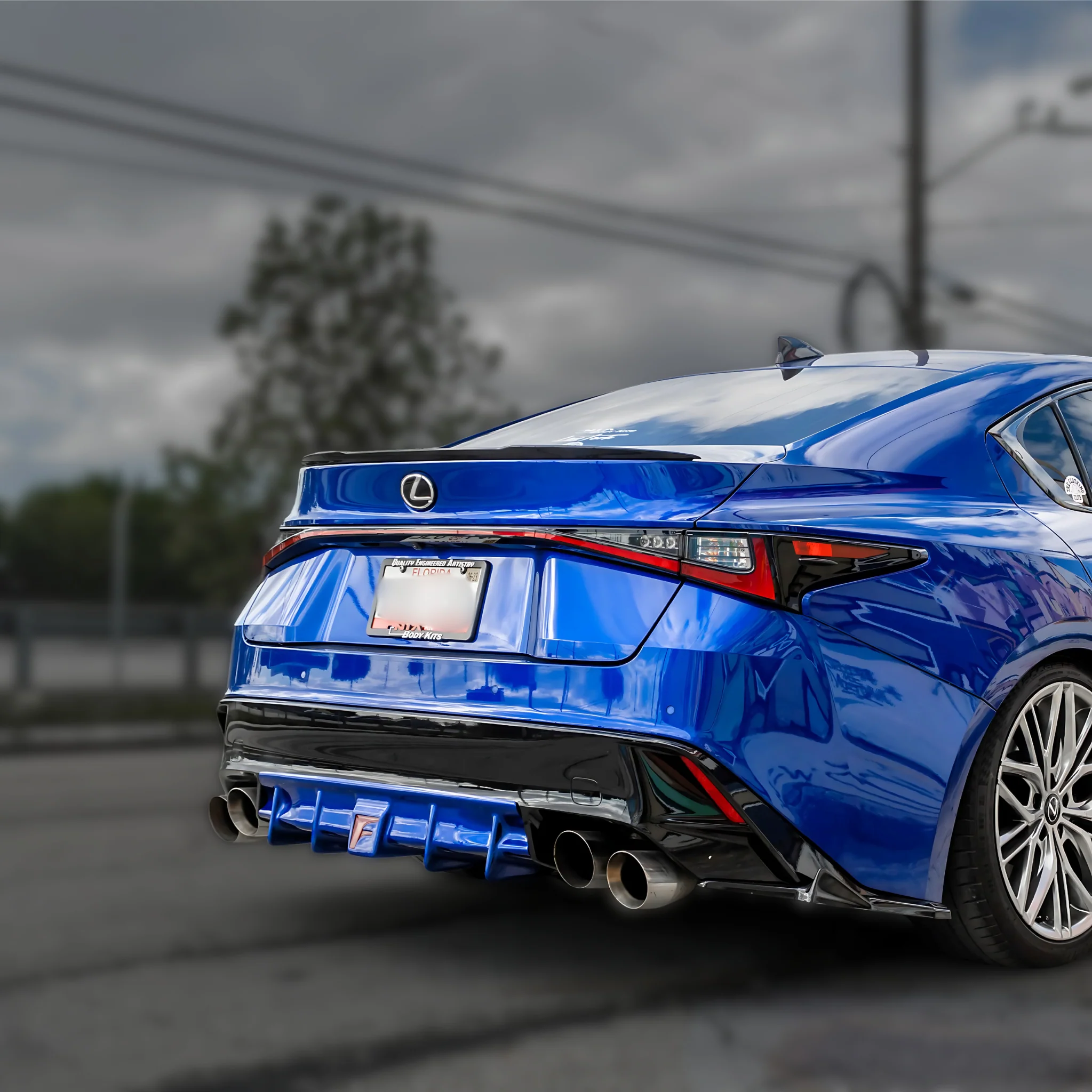 Lexus IS 500 NIA rear lip bumper extension Diffuser bodykit 2022-2025 in ABS or Carbon Fiber - Image 7