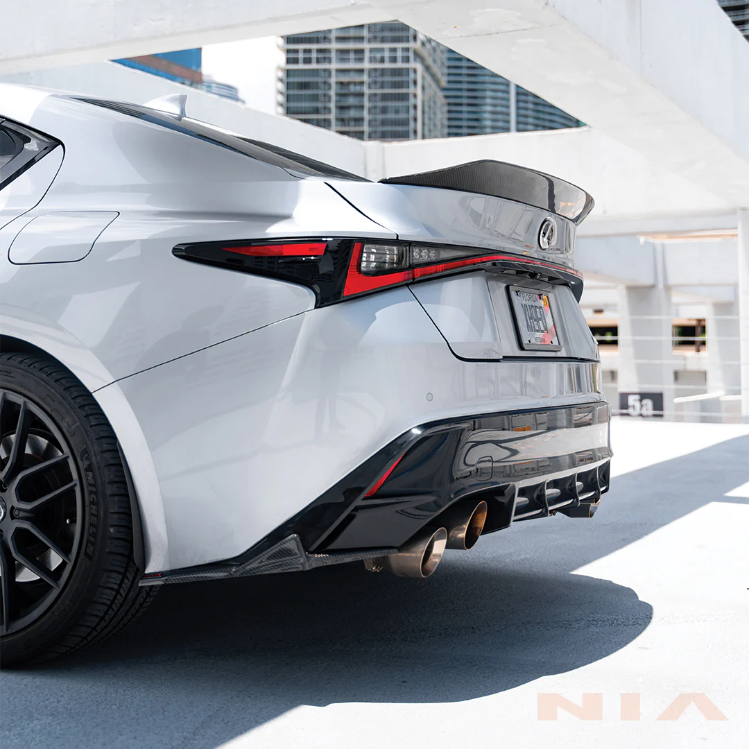 Lexus IS 500 NIA Rear Lip Spats bodykit 2022-2025 in ABS and Carbon Fiber - Image 10