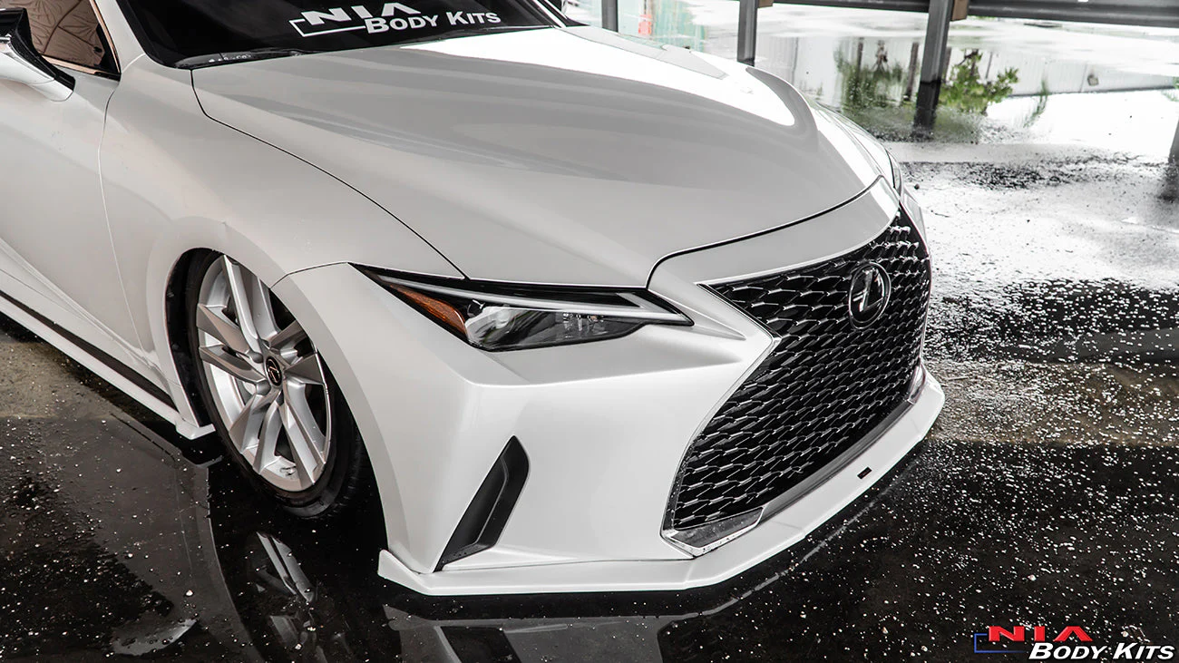 Lexus IS Base Model NIA Full lip Body Kit 6pcs (Front Splitter, Side Skirt Rockers, Rear apron spats, Diffuser Bumper Extension) 2021-2025 in ABS or Carbon Fiber - Image 10