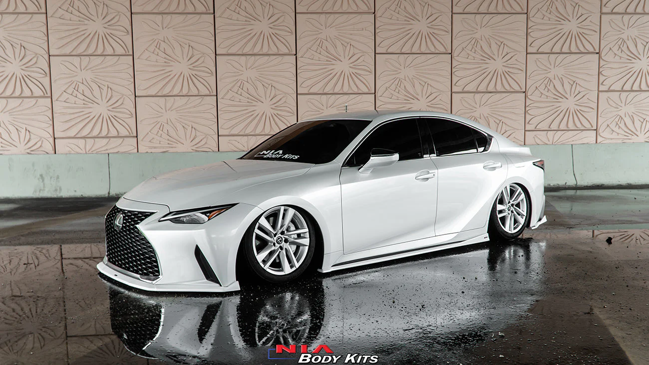 Lexus IS Base Model NIA Full lip Body Kit 6pcs (Front Splitter, Side Skirt Rockers, Rear apron spats, Diffuser Bumper Extension) 2021-2025 in ABS or Carbon Fiber - Image 11
