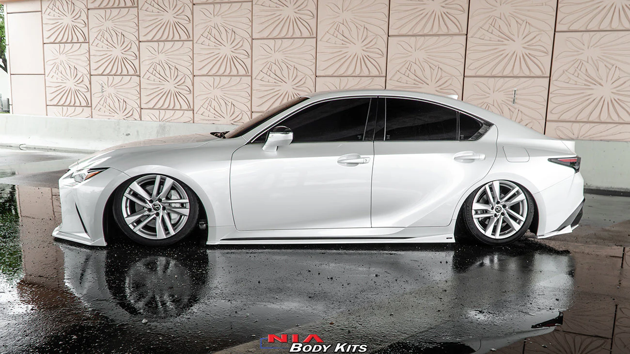 Lexus IS Base Model NIA Full lip Body Kit 6pcs (Front Splitter, Side Skirt Rockers, Rear apron spats, Diffuser Bumper Extension) 2021-2025 in ABS or Carbon Fiber - Image 9