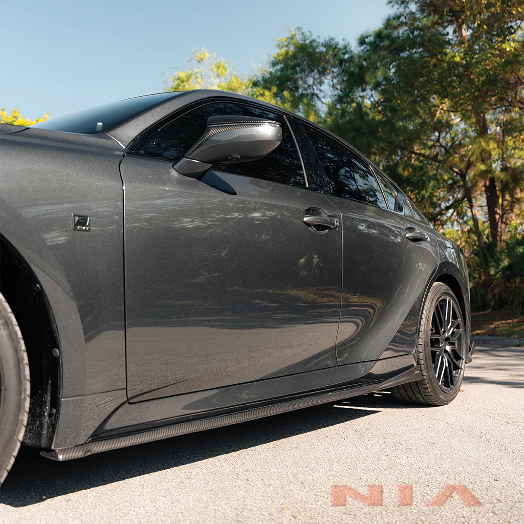 Lexus IS 2021-2026 NIA Side skirts aero lip bodykit in ABS or Carbon Fiber (Base, F Sport, IS300, IS350, IS500) - Image 17
