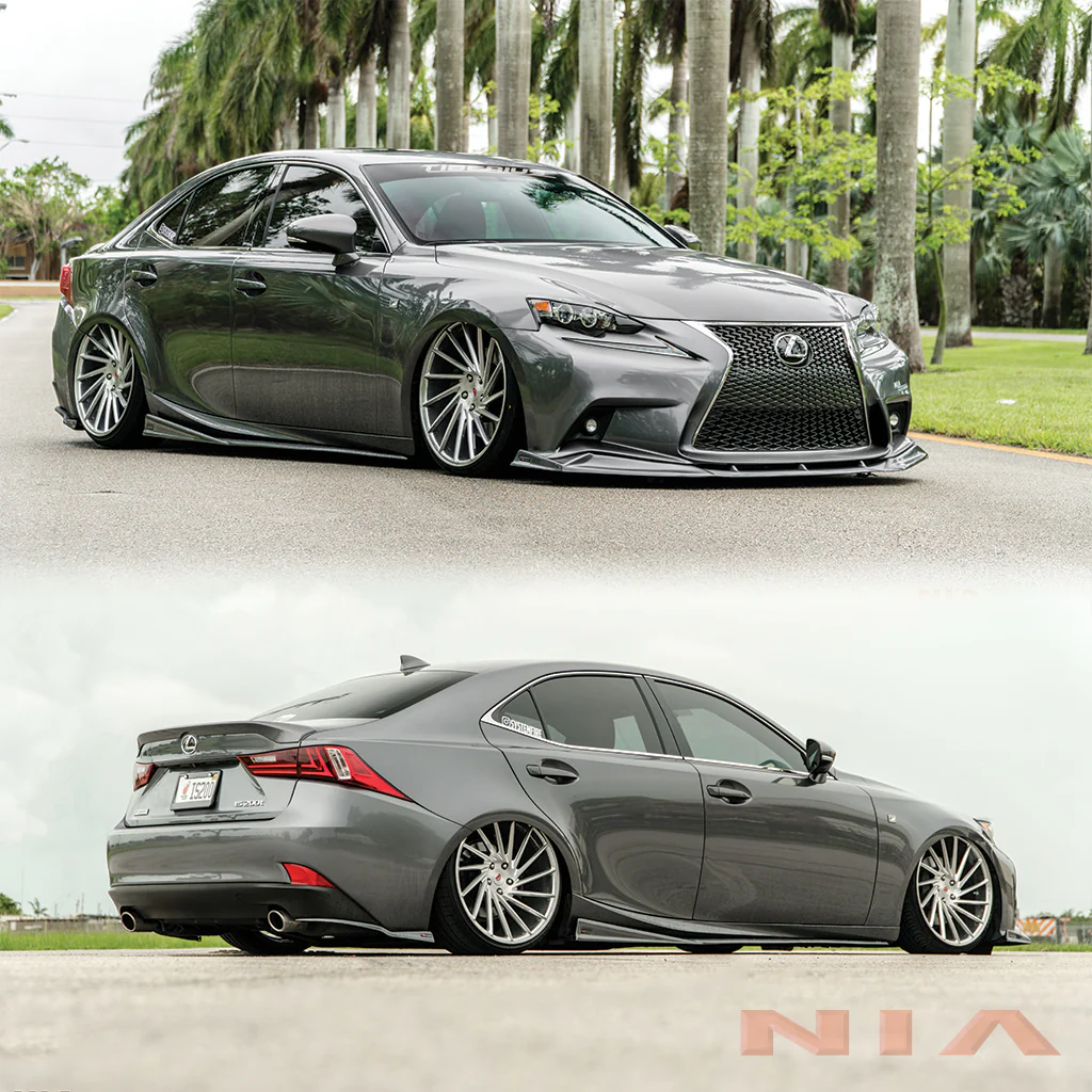 Lexus IS F-Sport NIA full splitter lip bodykit 5pcs (front lip, side skirts, rear apron spats) 2014-2016 in ABS - Image 3