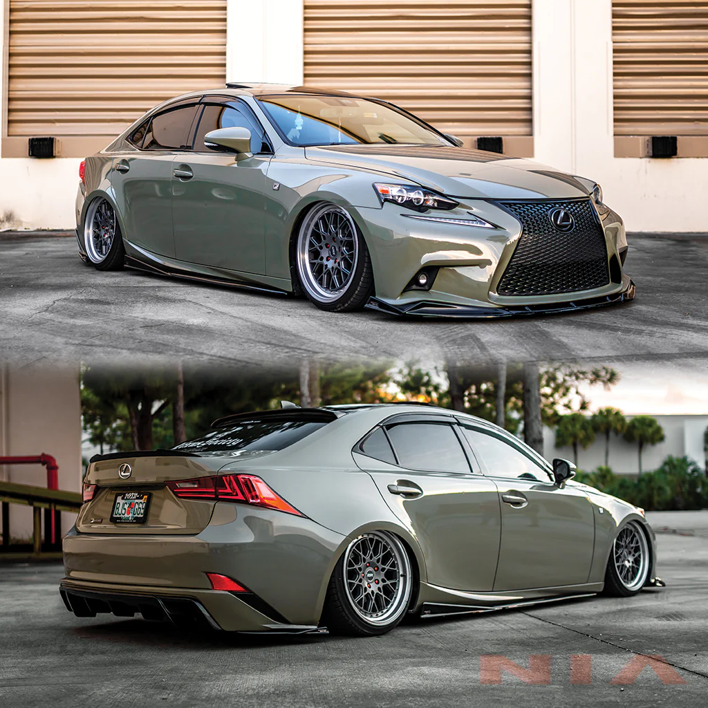 Lexus IS F-Sport NIA full splitter lip bodykit 5pcs (front lip, side skirts, rear apron spats) 2014-2016 in ABS - Image 5