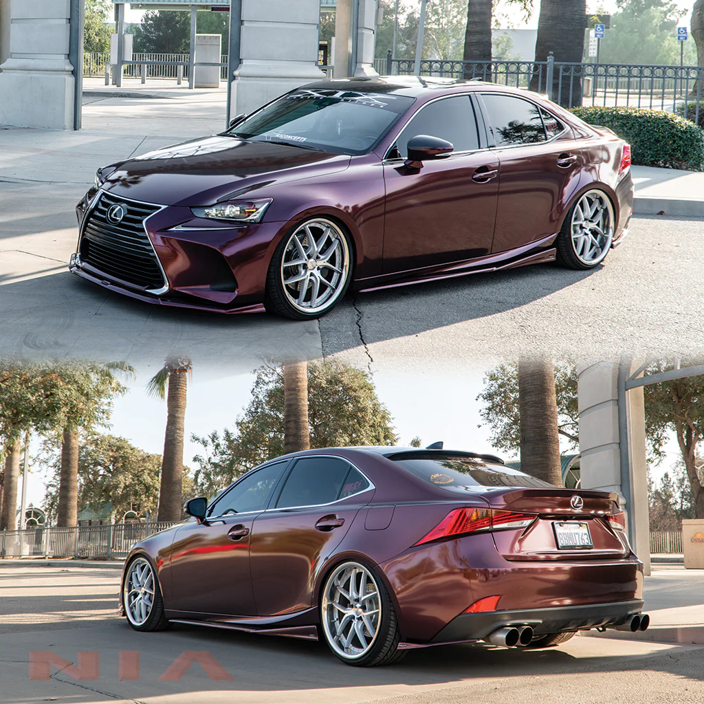 Lexus IS Base Model, F-Sport NIA full splitter lip bodykit 5pcs (front lip, side skirts, rear apron spats) 2017-2020 in ABS - Image 5