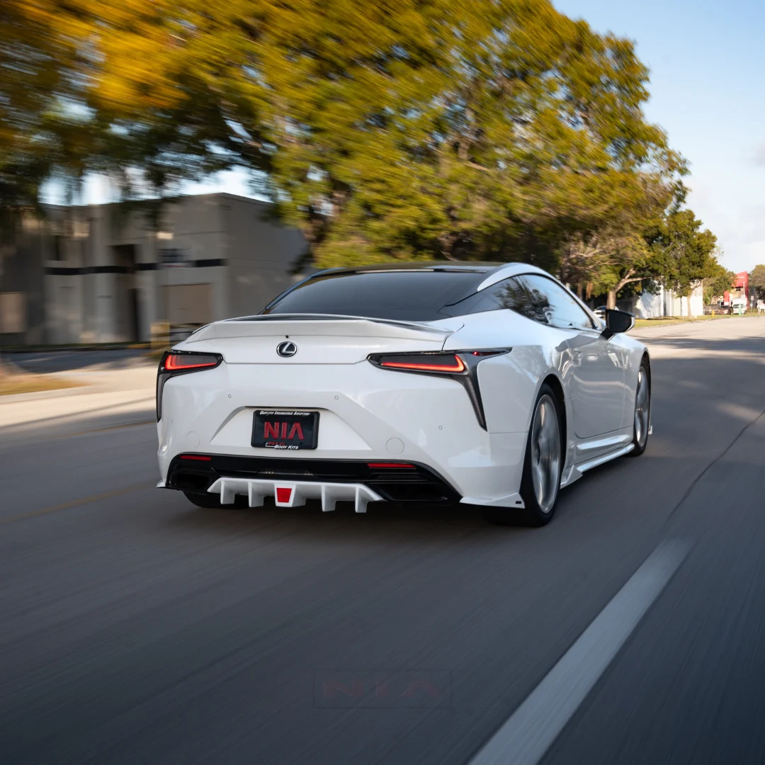 Lexus LC 500 NIA Full lip Body Kit 6pcs (Front Splitter, Side Skirt Rockers, Rear Apron Spats, Diffuser Bumper Extension) 2018-2026 in ABS - Image 9