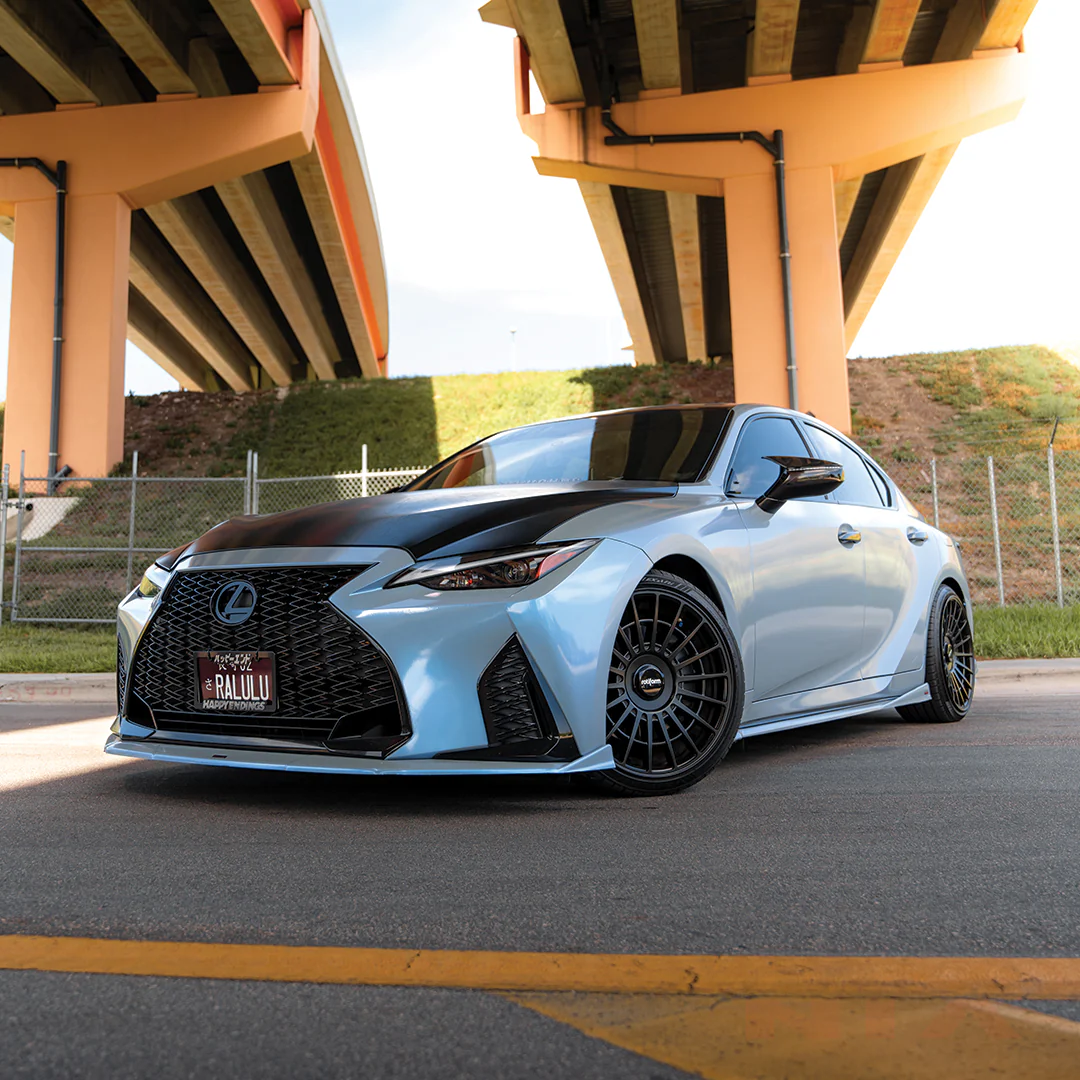 Lexus IS F-Sport NIA full splitter lip bodykit 5pcs (front lip, side skirts, rear apron spats) 2021-2025 in ABS or Carbon Fiber - Image 13