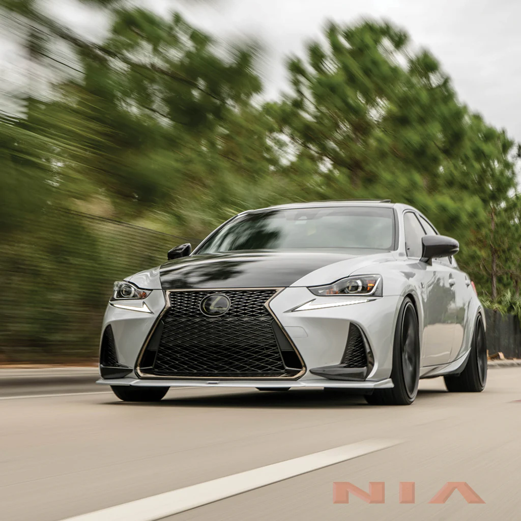 Lexus IS Base Model, F-Sport NIA Front Splitter Lip body kit 2017-2020 in ABS - Image 10