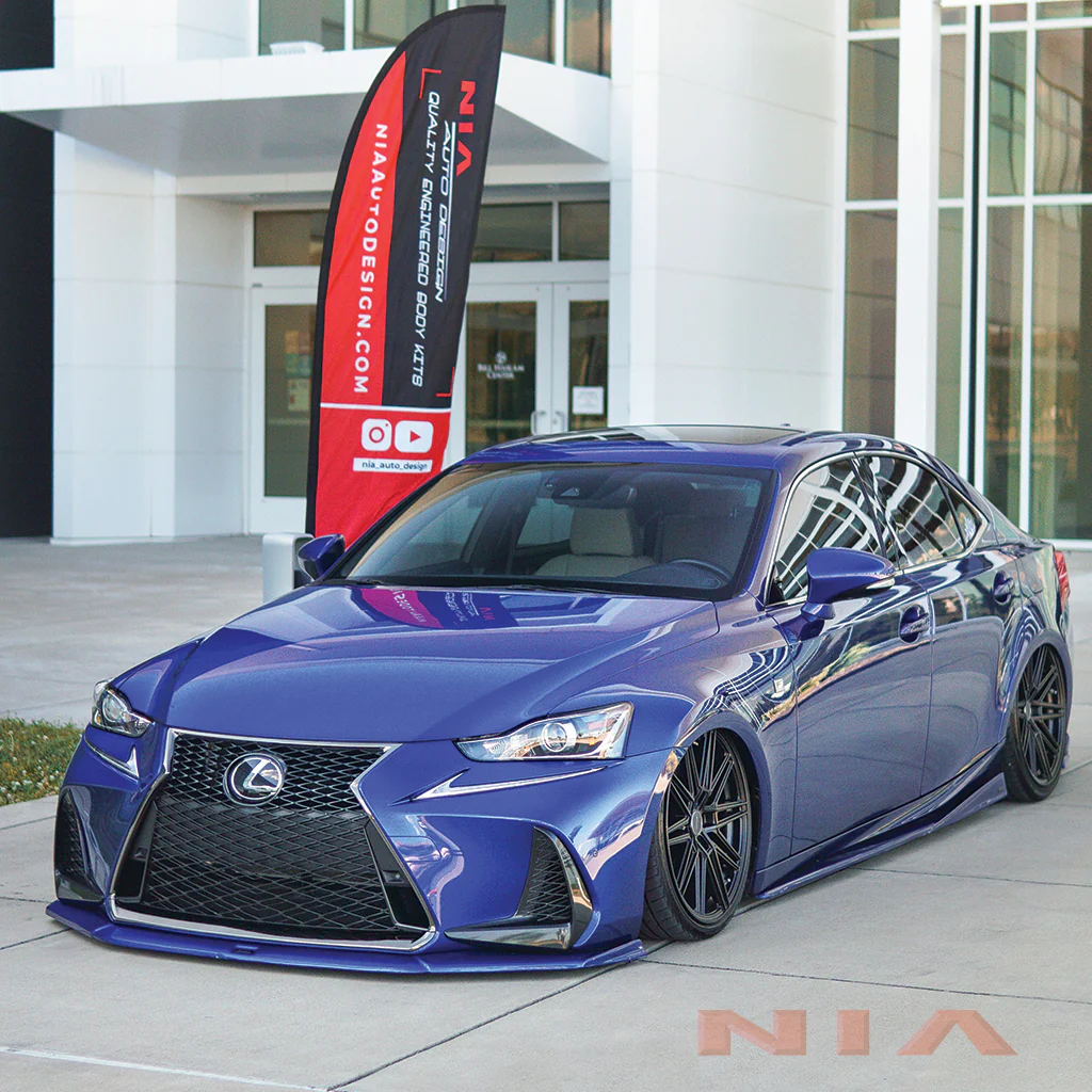 Lexus IS Base Model, F-Sport NIA Front Splitter Lip body kit 2017-2020 in ABS - Image 12