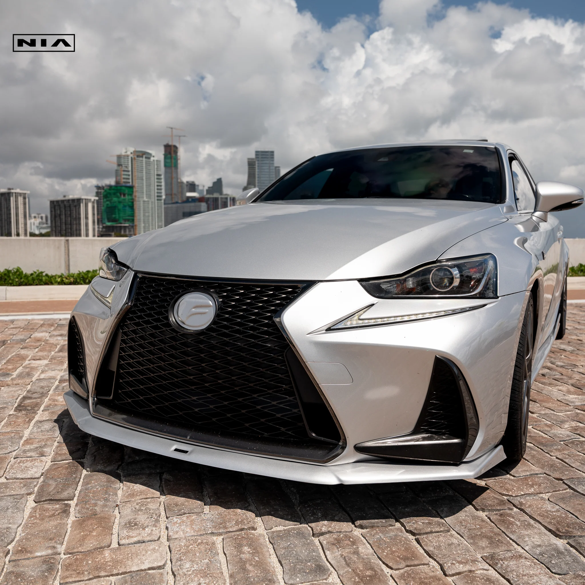Lexus IS Base Model, F-Sport NIA Front Splitter Lip body kit 2017-2020 in ABS - Image 5