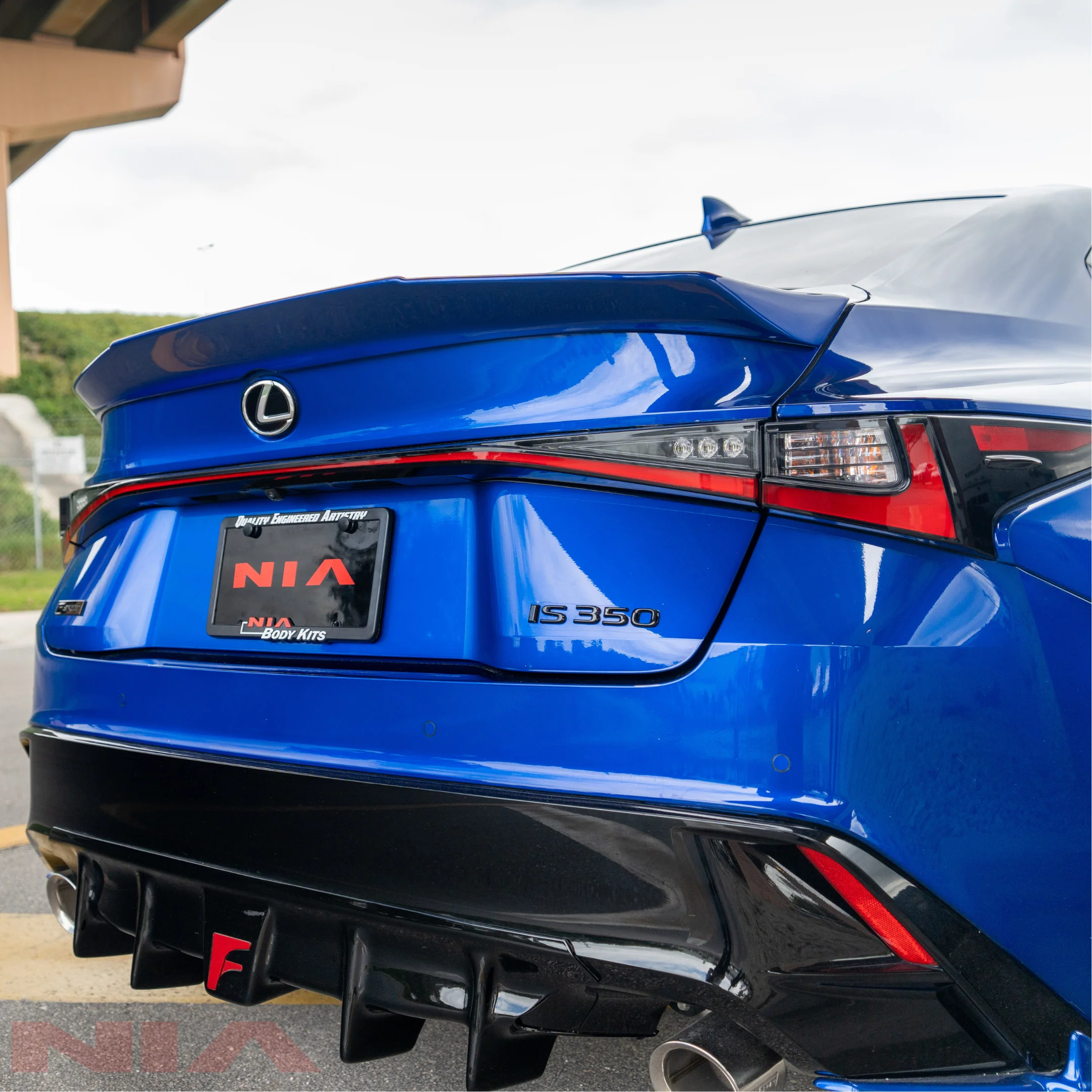 Lexus IS Base Model, F-Sport NIA  Rear ducktail Wing Spoiler V1 2021-2025  in ABS - Image 4
