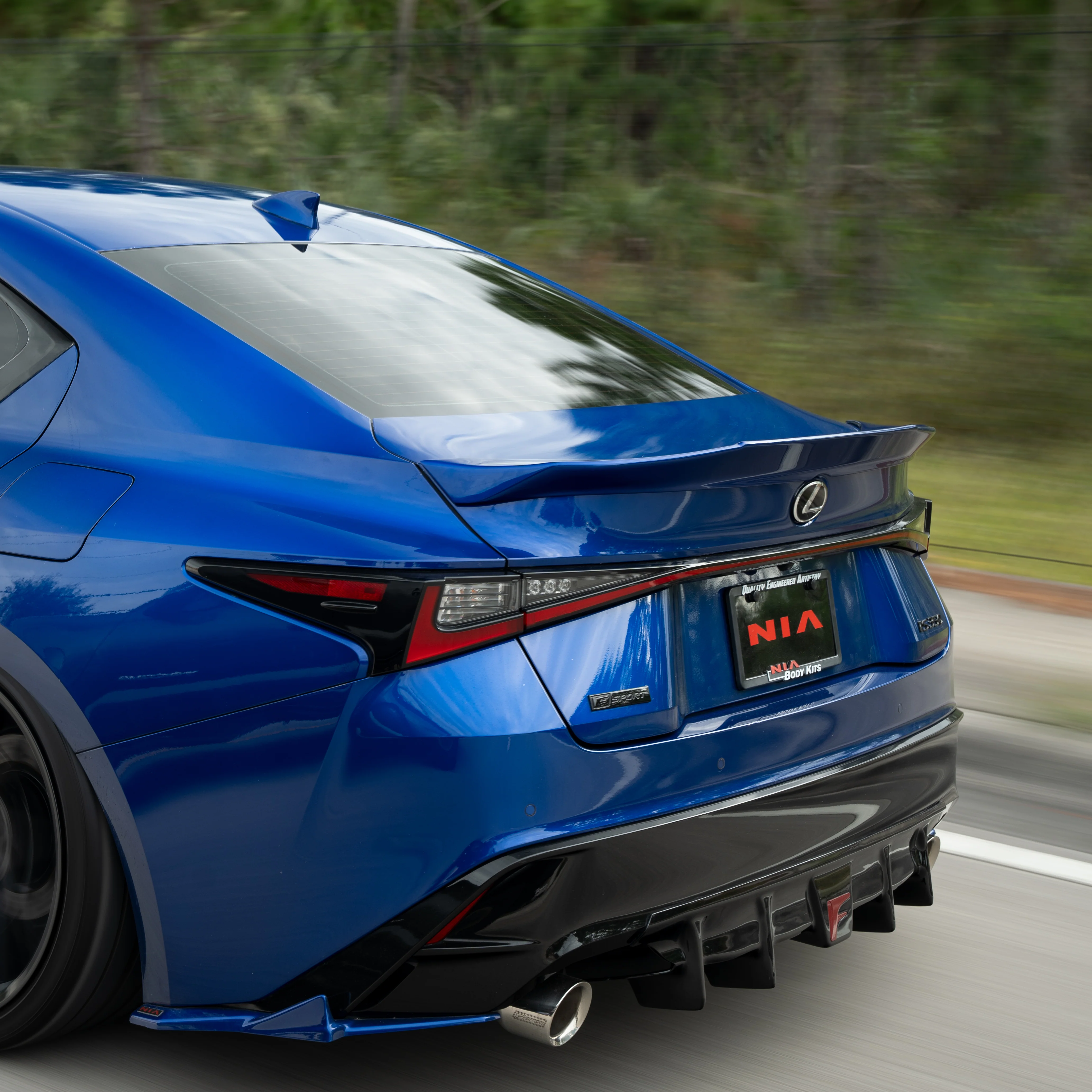 Lexus IS Base Model, F-Sport NIA  Rear ducktail Wing Spoiler V1 2021-2025  in ABS - Image 6